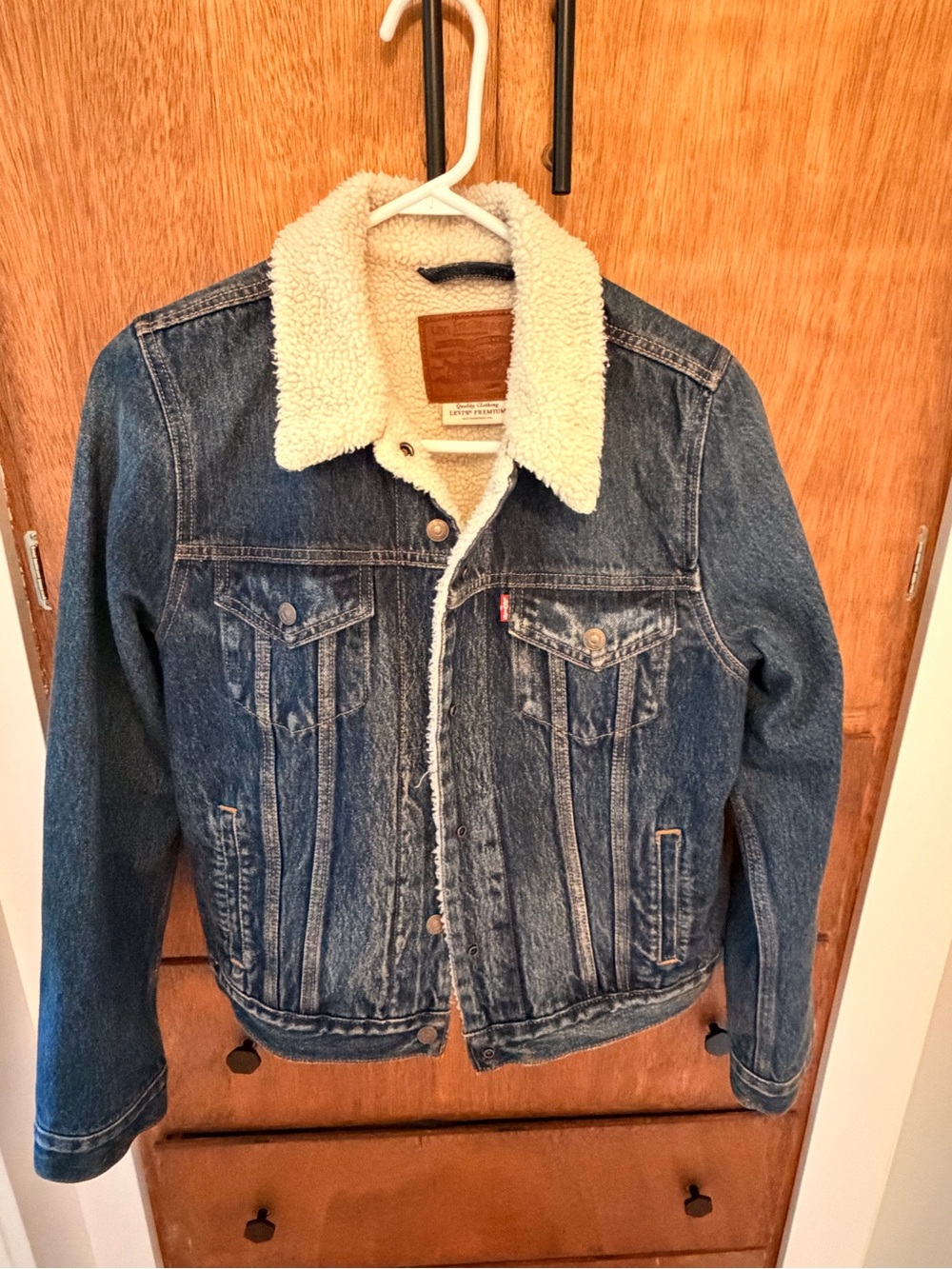 Levi's Women’s size small Blue Sherpa-Lined Denim Jacket